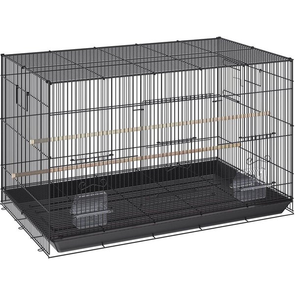 Jaula Para PáJaros De 30 Pulgadas, Jaulas MetáLicas Grandes Para Periquitos, CacatúAs, Loros PequeñOs, Periquitos, Agapornis, Canarios, Jaula Para PáJaros Mascotas Con Soporte Rodante Y Bandeja-image