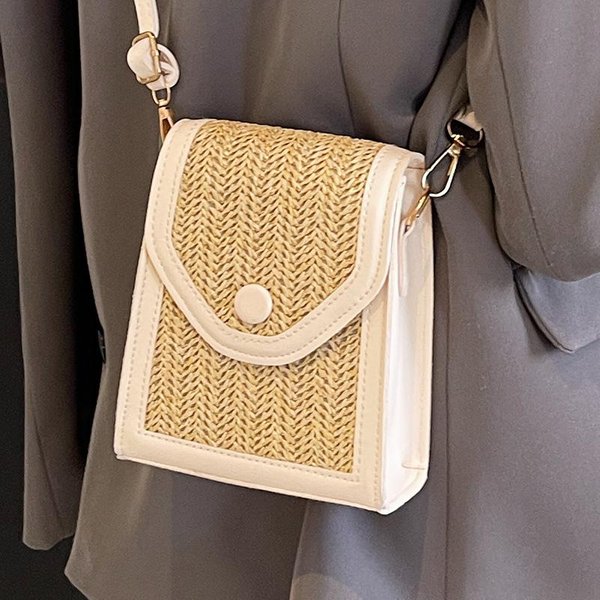 Bolso Popular Tejido A Mano Para Mujer Bolso Bandolera De Verano Para Mujer Ins Bolso Bandolera VersáTil De Moda De Un Hombro-image
