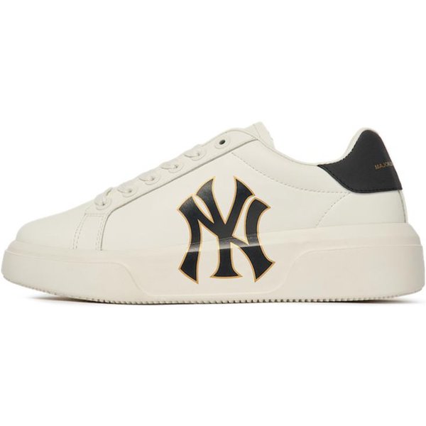 Zapatillas De Skate MLB Chunky Classic CóModas Antideslizantes Amortiguadoras Resistentes Al Desgaste Ligeras De CañA Baja Unisex Blanco 3ASXXA11N-50IVS 45 White-image