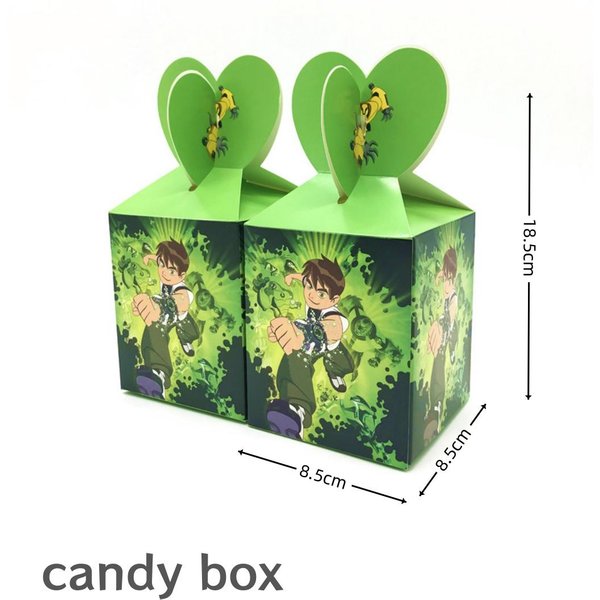 PudełKo Na Popcorn Ben 10 Dekoracja Na PrzyjęCie Urodzinowe PudełKo Na Prezent Ben 10 Opakowanie Na Ciasteczka Czekoladę SłOdycze Baby Shower Prezenty Dla ChłOpcóW ArtykułY Imprezowe 30Pcs-image
