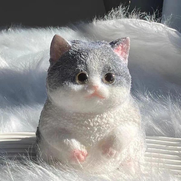 Dzieci DziecięCa Taba Squishy Uroczy Flokowany Kot Fidget Toy Bardzo DużA Sensoryczna Zabawka Antystresowa Dla DorosłYch Relaksacja LęKu ŚCiskanie Prezent Gray-image