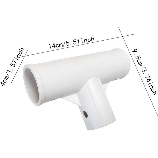 Conector De Manguera En T Recto Resistente A La CorrosióN Adaptador De Manguera Para Piscina Para Bomba Intex 28273 Blanco-image
