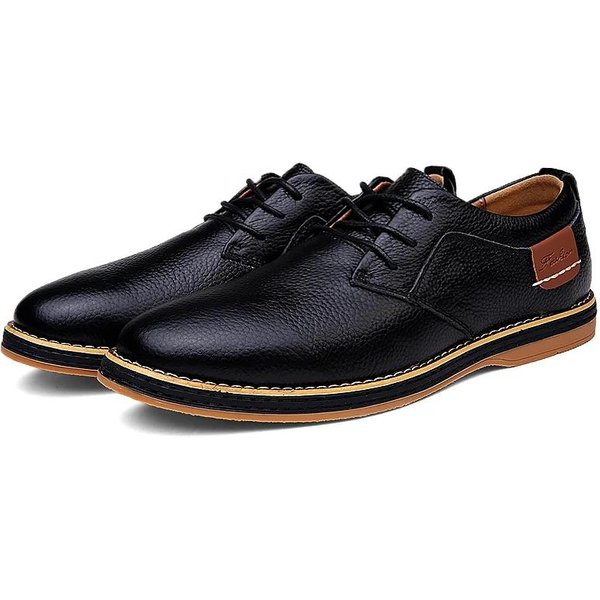 Modne SkóRzane MęSkie Buty Eleganckie Oxfordy Sznurowane WłOskie MęSkie Buty Codzienne Mokasyny DużE Rozmiary 38-48 43-image