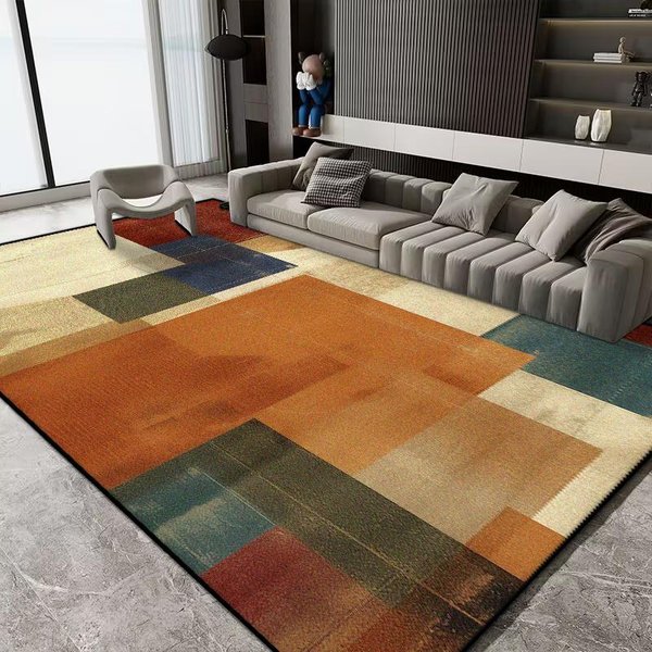 Alfombras Grandes Para SalóN Estilo Europeo DecoracióN Para El Hogar Alfombra De Lujo De Terciopelo Corto Para Dormitorio Alfombra Lavable Para Suelo Alfombra Para SalóN 160*200Cm-image