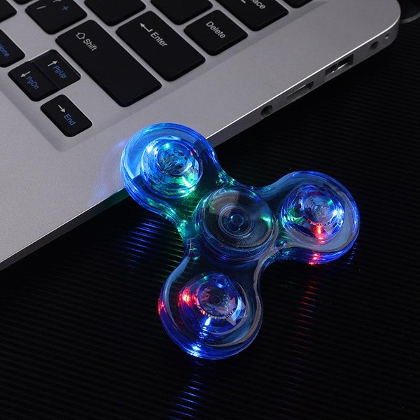 Fidget Spinner Con Luz LED Luminosa, Spinner De Mano Que Brilla En La Oscuridad, Edc, Juguetes Para Aliviar El EstréS Con Los Dedos-image