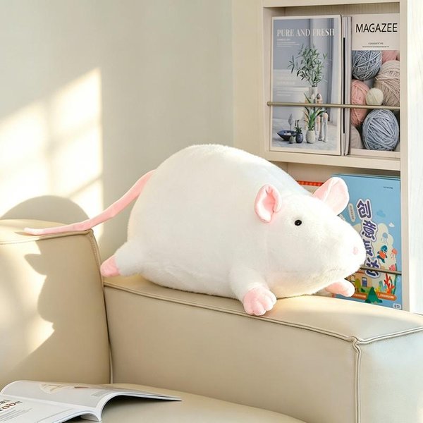 Symulacja Mysz Pluszowa Poduszka Wypchane MięKkie ZwierząTka Lalki Realistyczna Zabawka Szczur Poduszka Na Kanapę Kawaii Zabawka Do Wystroju Domu Prezent 60Cm-image