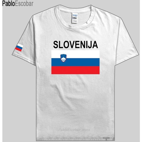 SłOwenia SłOweńSki MęSka Koszulka Koszulki Reprezentacja Koszulka BawełNiana Odzież Koszulki Kraj Sportowy SVN SłOwenia SI 3XL White-image