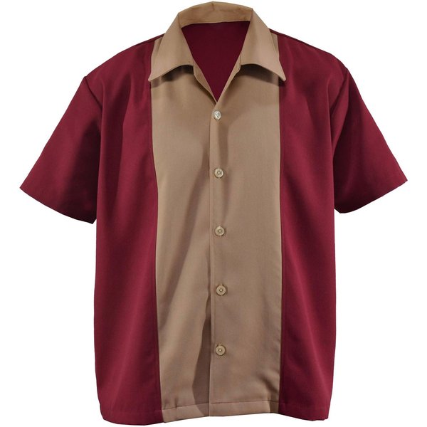 Camisa Hawaiana Para Hombres, Camisas De Bolos Vintage Con Botones, Camisa De Playa De Verano De Manga Corta L Rojo-image