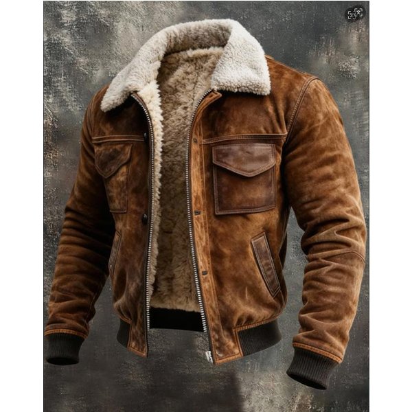 MęSka Kurtka Outdoorowa W Stylu Retro, Z Polarową Podszewką I Wieloma Kieszeniami M Black-image