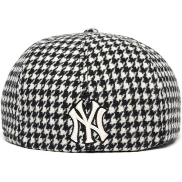 Mlb New York Yankees Berety Nylonowe, Poliestrowe Unisex Czarny BiałY Moda 3ACBN9416-50BKS F Czarny Kolor BiałY-image