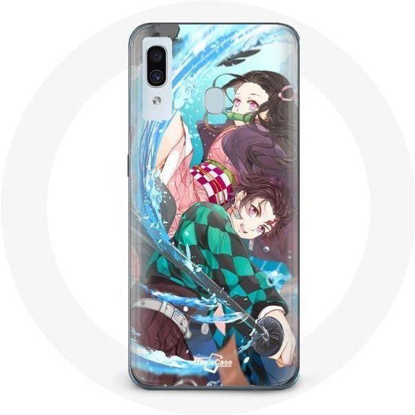 Funda Para Samsung Galaxy A20E Tanjiro Y Nezuko Demon Slayer Kimetsu No Yaiba Anime-image