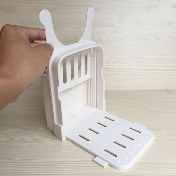 Herramienta Para Cortar Pan PláStico ABS Cortador De Rebanar Hogazas Espesores Ajustables Tostada Rebanado Manual Gray-image