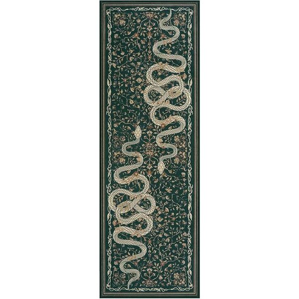 Alfombra Larga Para Pasillo Negra Alfombras Largas Pasillo Lavable A MáQuina Dormitorio Cocina Felpudo Elegante Alfombras DecoracióN Del Hogar 160*200Cm-image