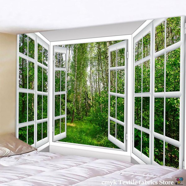 Tapiz De Pared Con Pintura De Paisaje En 3D Para Colgar En La Pared, Estilo NóRdico, Estilo BrujeríA PsicodéLica, Para DecoracióN Del Hogar 150X100Cm-image