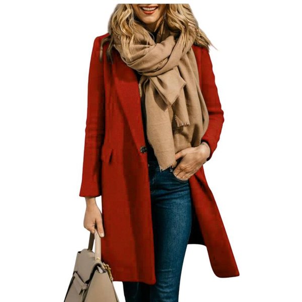 Abrigo Largo De Lana Para Mujer De OtoñO E Invierno Abrigo Nizi 3XL Beige-image