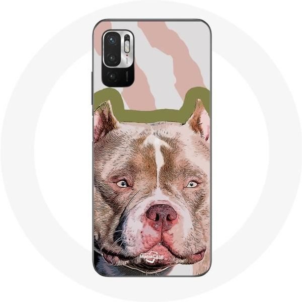 Funda Para Xiaomi Redmi Note 10T 5G Perro Pitbull MarróN-image