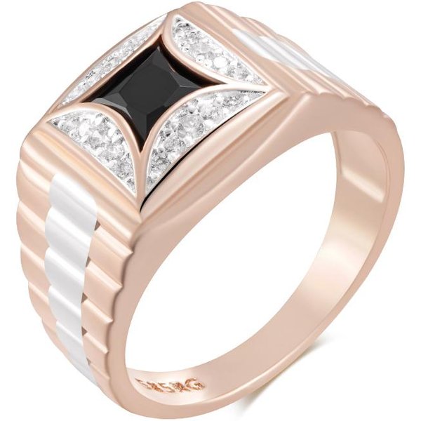 Anillos De Ancho De Zirconia Natural Negra De Lujo Para Hombres Mujeres Color Oro Rosa DiseñO De Montaje Mixto Boda JoyeríA Fina 10-image