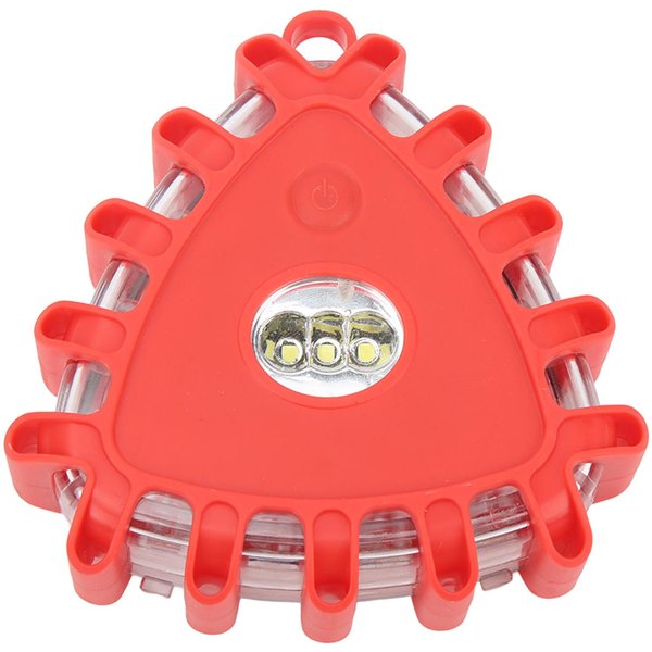 3 Piezas TriáNgulo LED Bengalas De Carretera Luz De Seguridad De Emergencia En Carretera Baliza Luz De Advertencia Intermitente Kit Con Base MagnéTica Rojo-image