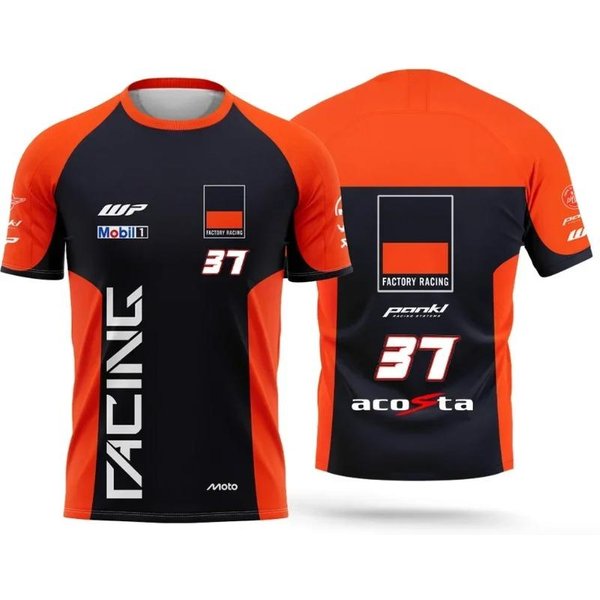 Verano Transpirable Secado RáPido Carrera De Motos No. 37 2025 Pedro Acosta Camiseta Deportiva Casual De Manga Corta Para Hombre Y Mujer Xxxl Red-image
