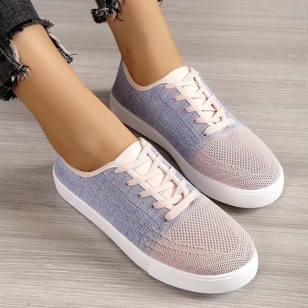 Verano Nuevos Zapatos Deportivos Y Casuales Transpirables Para Mujer Moda Trendy VersáTil Malla Zapatos Individuales Para Mujer 42-image
