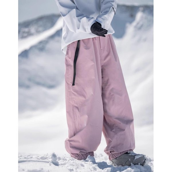 LuźNe Spodnie Narciarskie Dla Kobiet I MężCzyzn Wodoodporne Wiatroszczelne Spodnie Snowboardowe Ocieplane Outdoorowe Spodnie Turystyczne Narciarskie OddychająCe LuźNe Sportowe Spodnie ŚNieżNe L RóżOwy-image