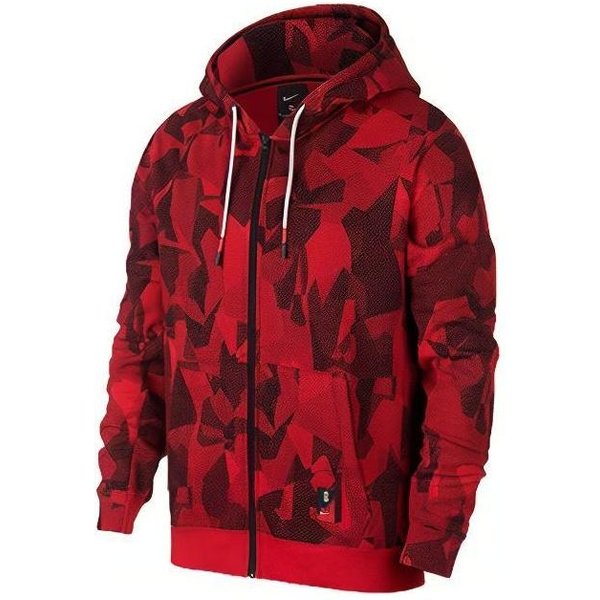 Sudadera Con Capucha De Forro Polar Para Hombre Nike Kyrie Irving Baloncesto Chaqueta Sudaderas Para Hombre Rojo AJ3386-657 XL Black-image