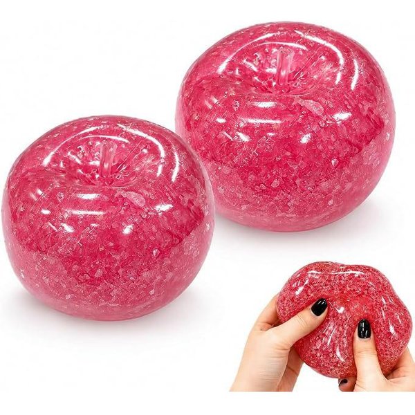 Nowa JabłKowa Slushie Squishy Fidget Zabawka ChrupiąCa Formowalna NieodbijająCa Sensoryczny łAgodząCy Stres śRednia SiłA Chwytu Powoli PodnosząCa Prezent Pink-image