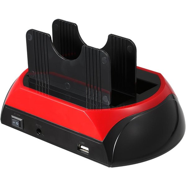 Stacja DokująCa HDD PodwóJna Stacja DokująCa Do DyskóW Twardych Do 2,5 Cala 3,5 Cala Ide/Sata USB 2.0 US Plug Black-image