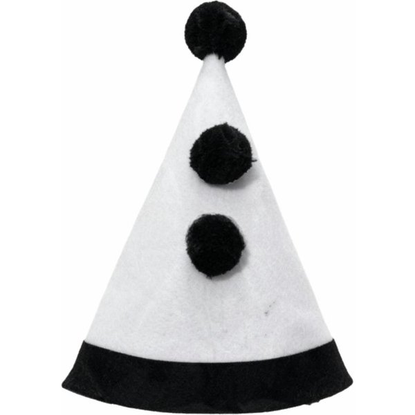 Gorro De Payaso Con Volantes, Rejilla De Puntos, Sombrero Divertido, Accesorio Para Disfraz, Diadema De Joker De Halloween, Halloween Stylee White-image