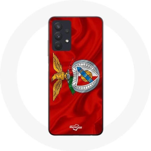 Funda - Maniacase - Samsung Galaxy A32 5G - Silicona - Flexible - DiseñO SLB Benfica Rojo Negro-image