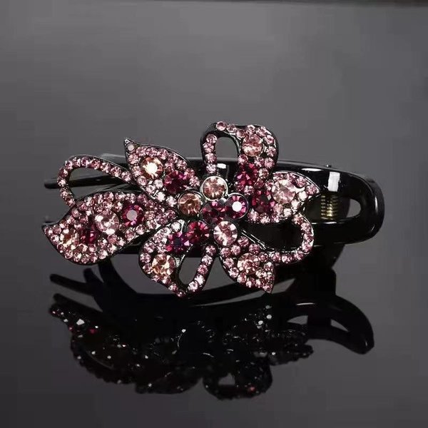 Retro Flower Crystal Rhinestone Spinka Do WłOsóW Kobieca Spinka Do WłOsóW Spinki Do WłOsóW W Stylu KoreańSkim Spinka Do WłOsóW-image