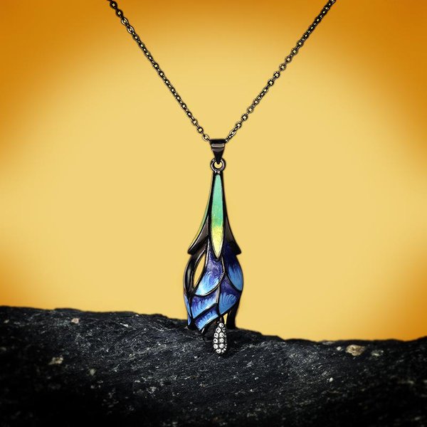 Collar De Loto Azul Color SueñO De Moda 925 Estilo éTnico Belleza PequeñO Fresco Cadena ClavíCula Para Mujer JoyeríA Regalo-image