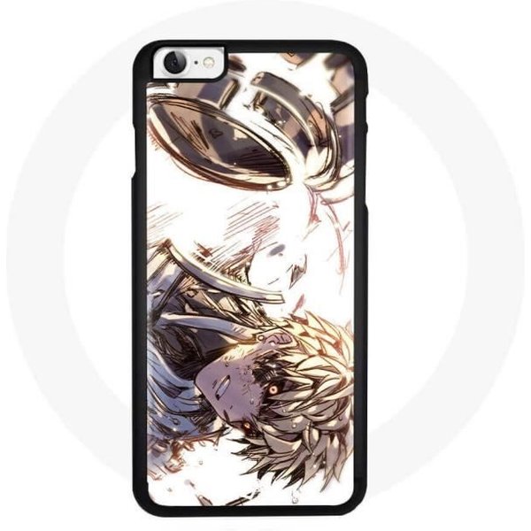 Funda Iphone 7 - One Punch Man - Genos - Flexible - ProteccióN Contra Golpes - Blanco-image