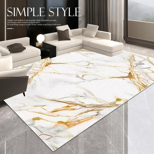 Alfombra DecoracióN Sala De Estar Moderna Alfombras De MáRmol De Lujo Ligero Alfombras De ÁRea Grande Para El Hogar Puerta De HabitacióN Pasillo Alfombrillas Suaves Para El Suelo 60*90Cm Gray-image
