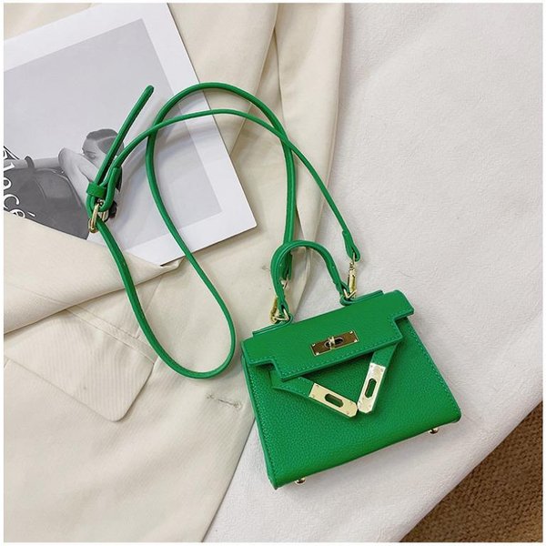 Bolso De Mujer Nueva VersióN Coreana De La Popular Moda Cien Bolsos Ins Bolso Bandolera De Un Solo Hombro Verde-image