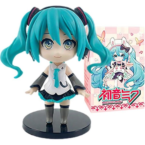 Figura Ciega Chibi Hatsune Miku - Modelo Coleccionable De Anime Vocaloid Linda DecoracióN De Escritorio Regalo Sorpresa Para Fans-image