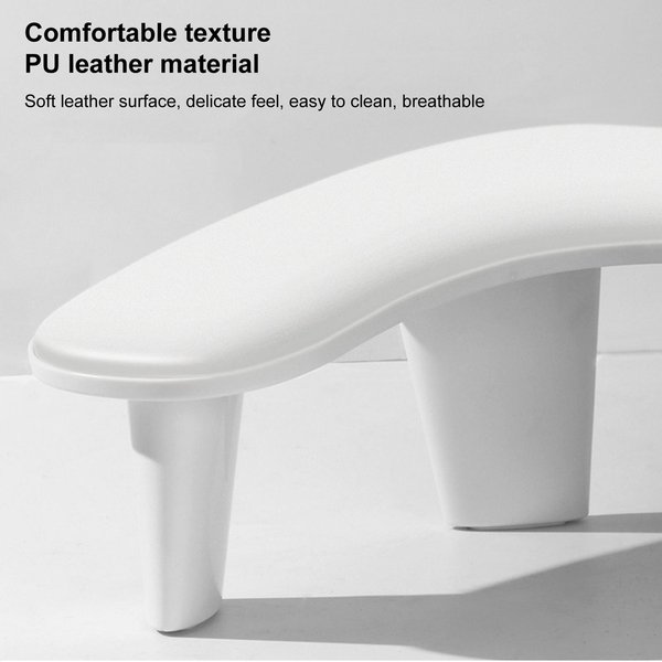 Almohada Para Manicura CojíN De Apoyo Para UñAs Reposabrazos Soporte De Mano En Forma De U Para Manicura De UñAs Blanco-image