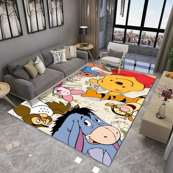 Winnie The Pooh Drukowany Dywanik Obszarowy Dywan Do Domu Salon Sypialnia Sofa Wycieraczka Kuchenna Dekoracja Mata PodłOgowa AntypośLizgowa 50X80CM-image