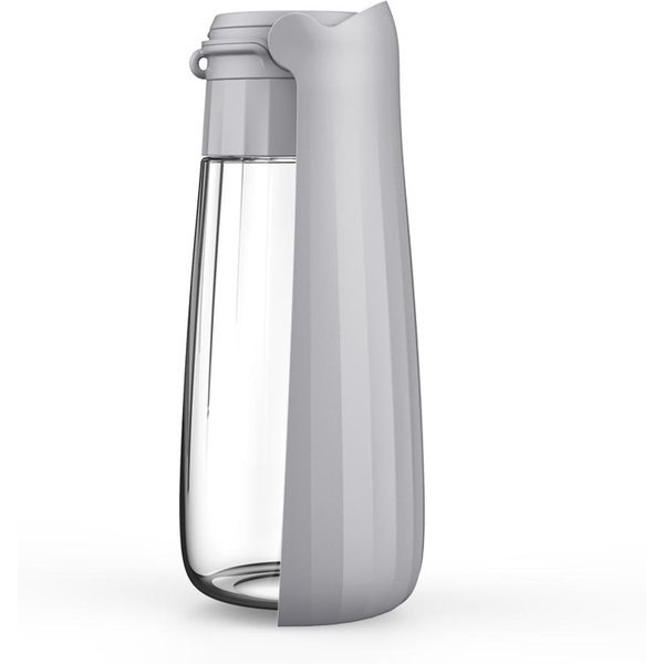 Dispensador De Agua PortáTil Para Perros PequeñOs Y Grandes, Cuenco Plegable Para Cachorros, Senderismo Al Aire Libre, Suministros Para Mascotas Bulldog FrancéS 550Ml Gris-image