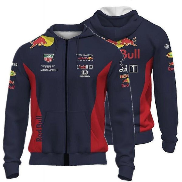 F1 Adultos NiñOs Red Bull Racing Aston Martin Equipo Uniforme Hombre Sudadera Con Cremallera Sudadera Con Cremallera M-image
