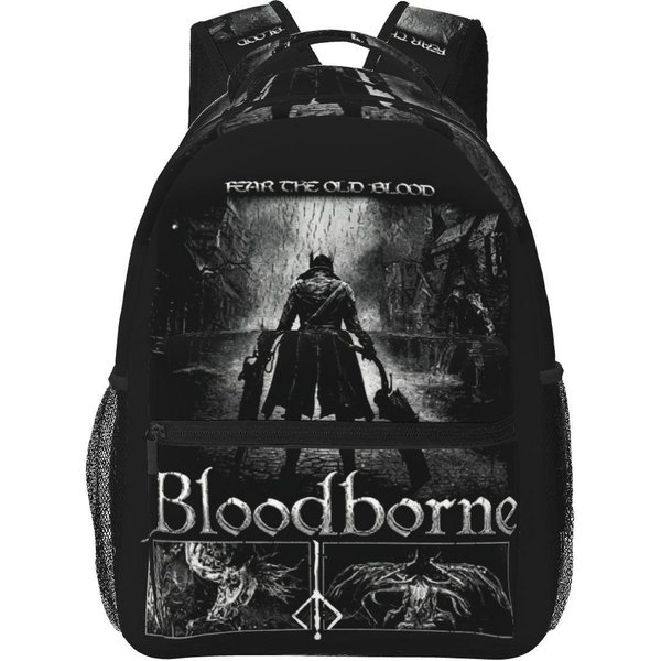Bloodborne Merch Do Gry Wideo Plecak Dla Ucznia Torba Szkolna Plecak Turystyczny PodróżNy Jednodniowy Dla ChłOpcóW DziewcząT Modna Torba Na KsiążKi Torby Na Ramię One Size-image