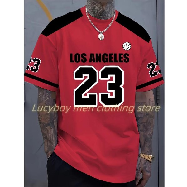 MęSka Koszulka MężCzyzna KróTki RęKaw Odzież Sportowa Koszulka PiłKarska Vintage Oversize 5 KoloróW T-Shirty MęSkie Ubrania M Black-image