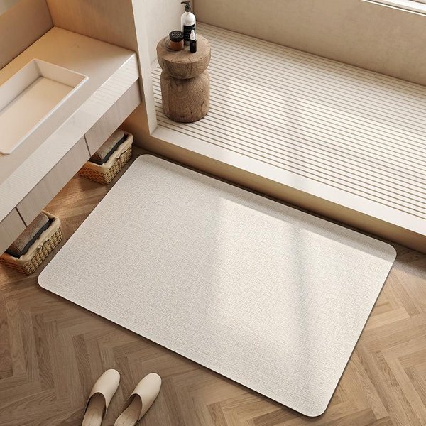 Mata PodłOgowa Do łAzienki Cream Air Diatom Mud Kitchen Strong Absorbent Mata Drzwiowa Do Toalety Mata PodłOgowa Do Toalety Mata Drzwiowa Do Toalety 40 * 60Cm-image