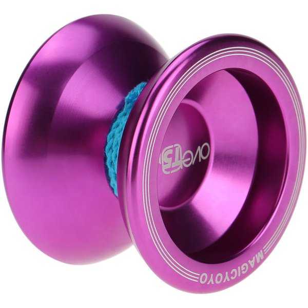 Yoyo MáGico Profesional T5 Overlord AleacióN De Aluminio Metal Yoyo 8 Bolas KK Rodamiento Con Cuerda Para NiñOs Lago Azul PúRpura-image