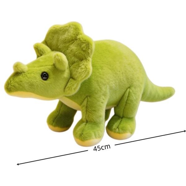 Juguete De Peluche De Triceratops De Dibujos Animados Animal De Peluche De Dinosaurio MuñEco De AlgodóN Suave Lindo Tyrannosaurus Almohada Para Abrazar Regalo Para BebéS NiñOs NiñOs-image