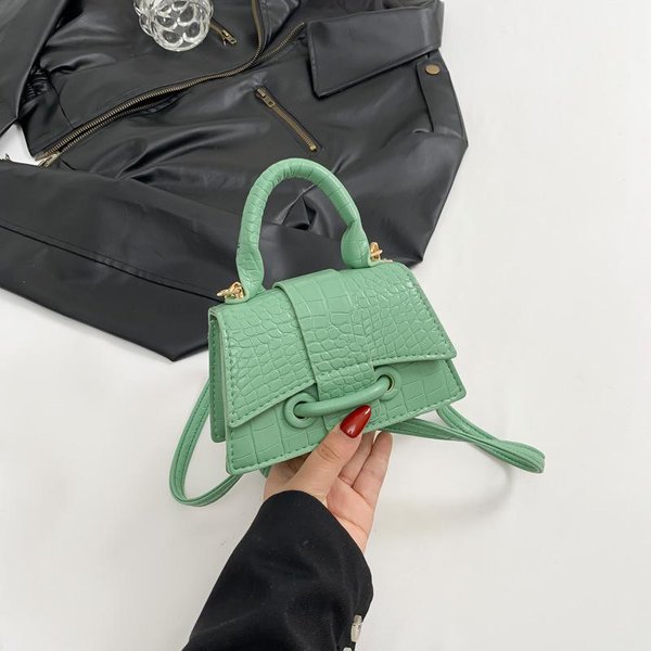 Bolso Mini Casual PequeñO Fresco Y A La Moda Para Mujer Primavera Nueva Moda Y Textura A La Moda Bandolera De Hombro Bolso Cuadrado PequeñO Blue-image