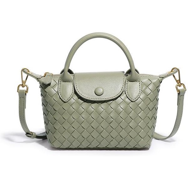 RęCznie Tkana Torba Modna Torebka PierożEk Wysokiej Klasy Torba Longxiang Tekstura Modna Jednoramienna Torba Crossbody Gray-image