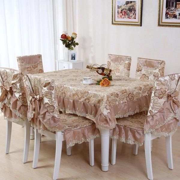 Mantel Grueso Cubierta De CojíN Para Silla Para Mesa De Comedor DoméStica CojíN De Asiento Cubierta De Respaldo Tela Concisa Transpirable Cubierta Antipolvo Chair 1 Cover 1 Back-image