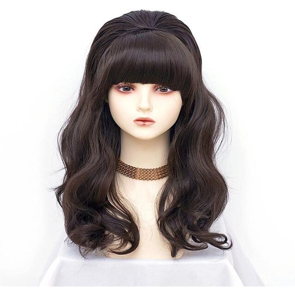 Hairjoy Peluca SintéTica De Colmena Para Mujer Larga Rizada Resistente Al Calor Pelucas De Cosplay 26Inches Black-image