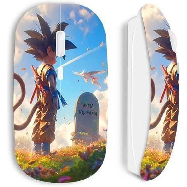 Souris Sans Fil Maniacase Blanche Akira Toriyama Son Goku Adieu Tombe-image
